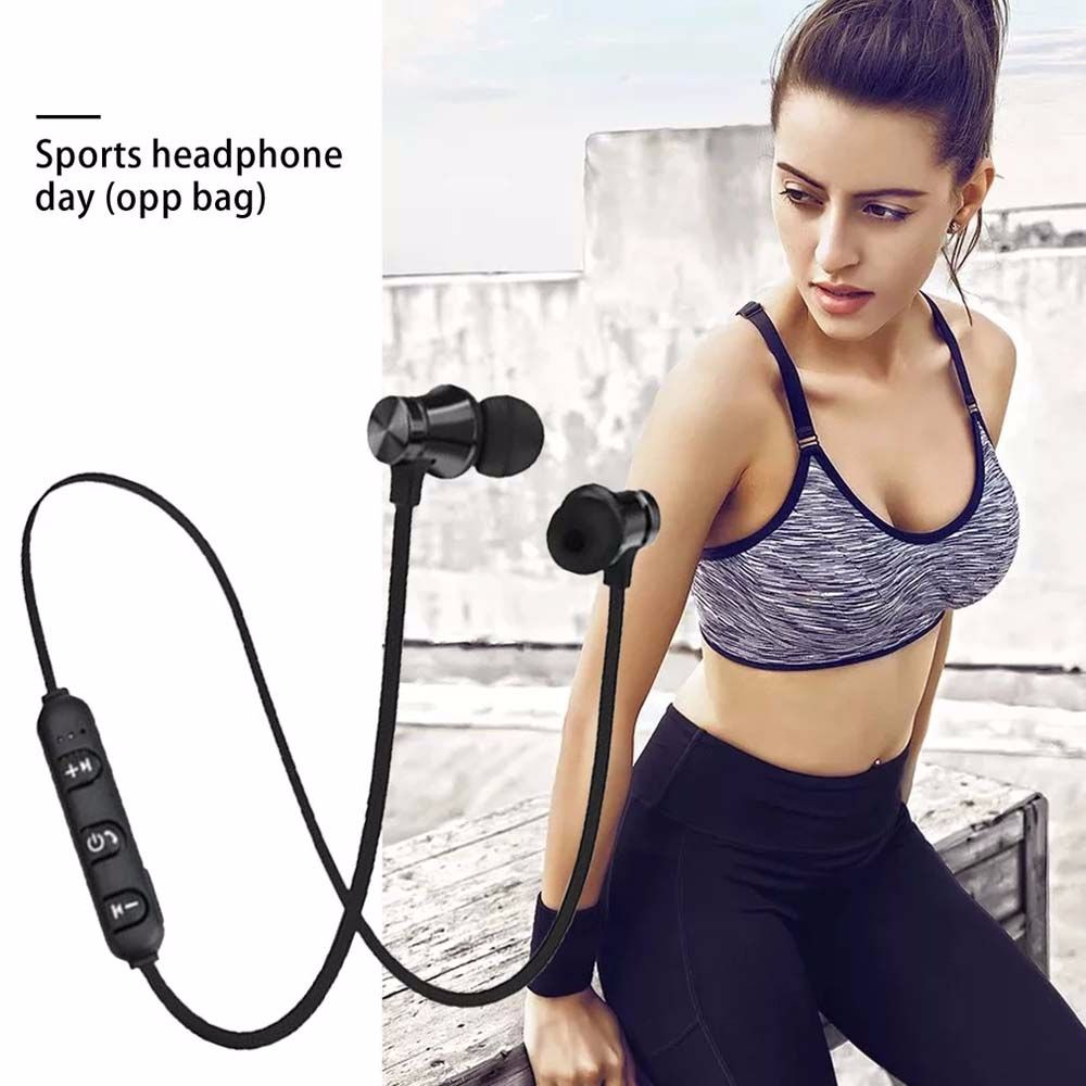 with Mic XT11 Music Headset Wireless Bluetooth Earphone Sport Earbuds Magnetic Hanging Neck