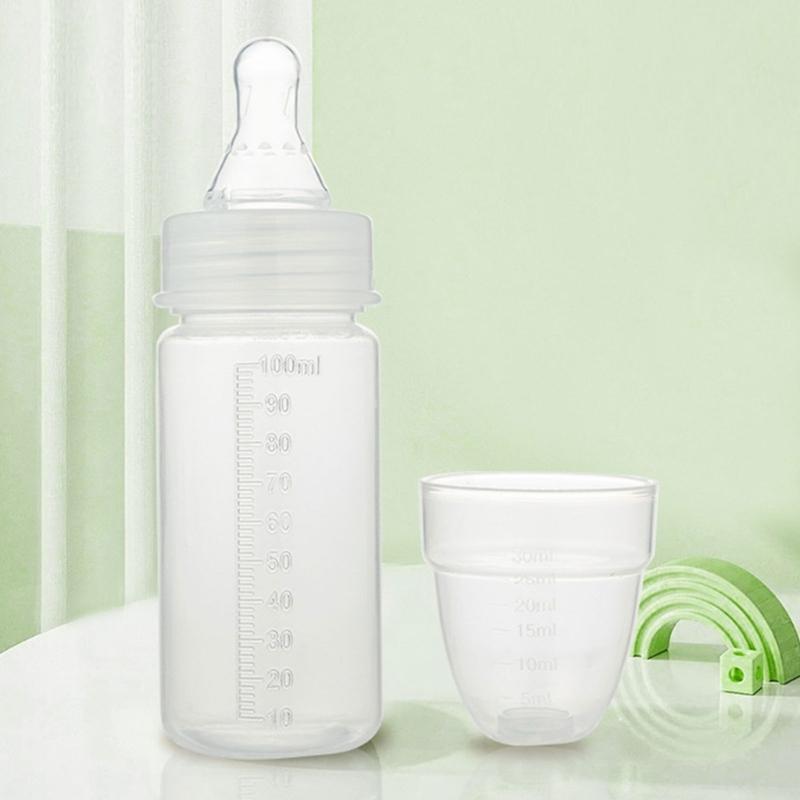 Бутылочка для кормления младенцев 100 мл с силиконовой соской, герметичная, портативный контейнер для молока, чехол для недоношенных детей