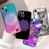Mandala Case For Apple iPhone 11 13 14 12 Pro Max 7 8 XR X 6 5 5S SE 2022 13ProMax Black Silicone Phone Funda