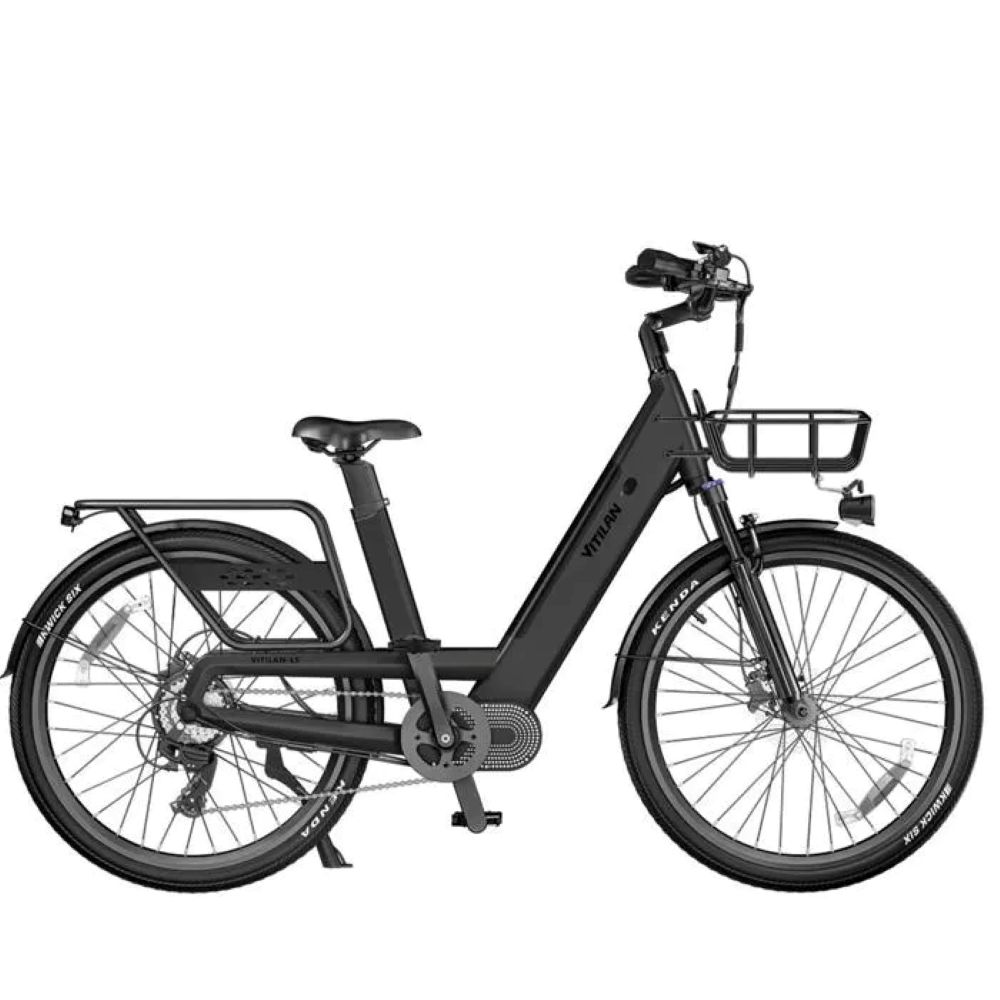 Electric bicycle VITILAN L5, 500W motor, 48V 15Ah battery, top speed 40 km/h, cruising range 100km, 26x 2.4-inch tires