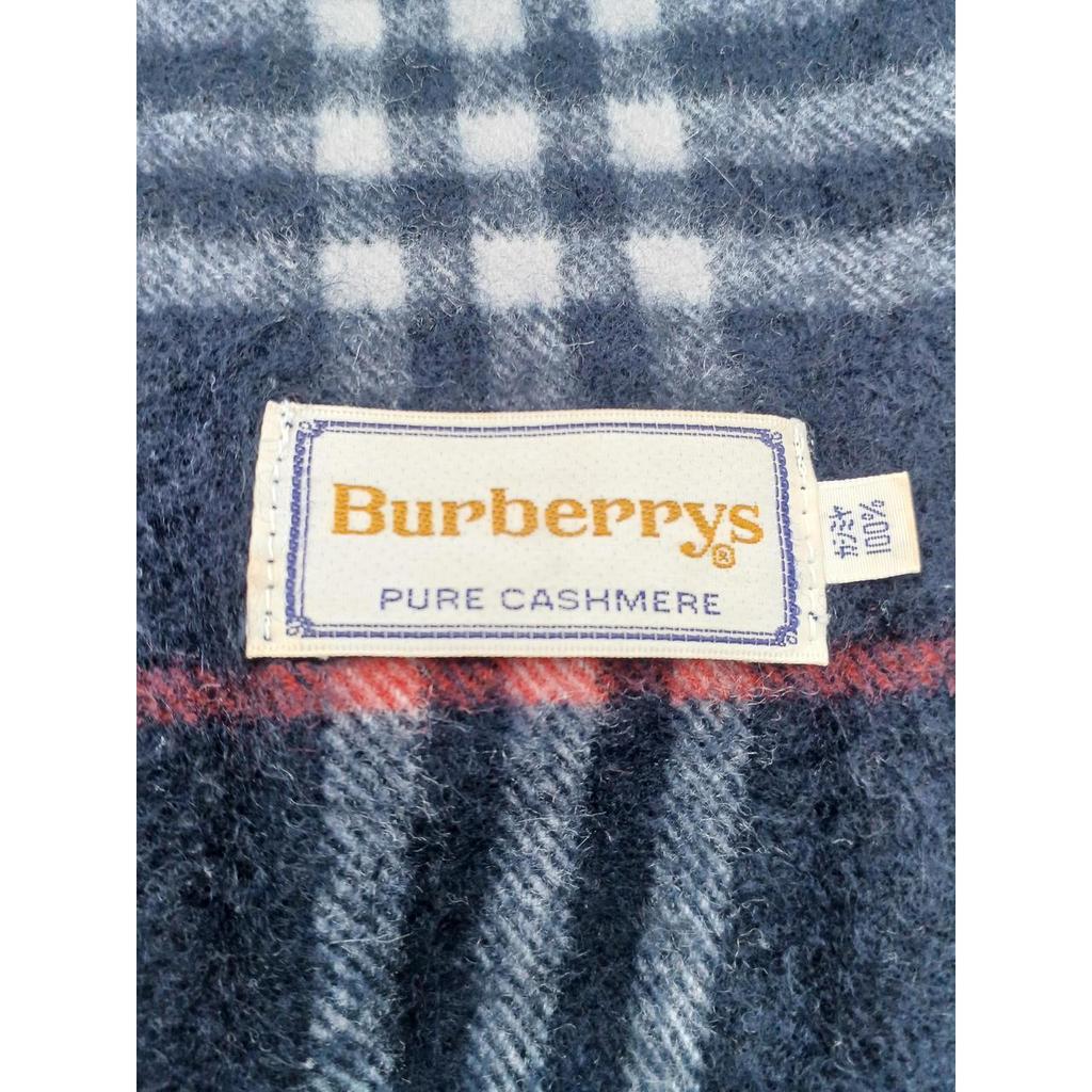 Б/у Шарф BURBERRYS в клетку из кашемира NVY