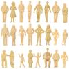 24-Piece Set of 1:25 Unpainted Human Figures, Diorama, Miniature Garden, Railway Model, Building Model, Educational DIY