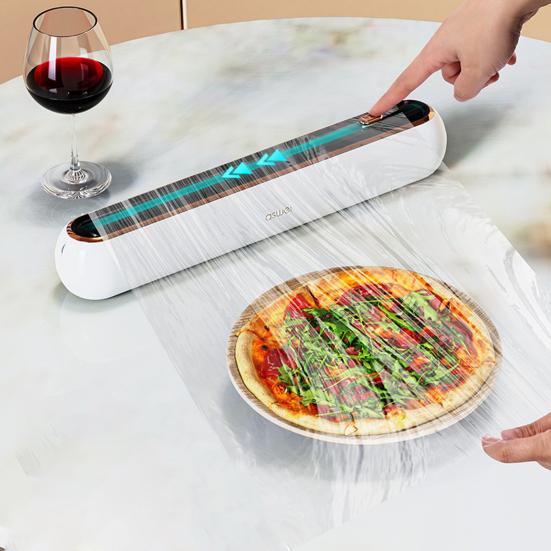 Резак для пищевой пленки Настенное крепление Без перфоратора Скрытое лезвие Диспенсер для магнитной пленки Большой рулон без разрывов Одноразовая коробка для резки пластиковой пленки Кухонные принадлежности