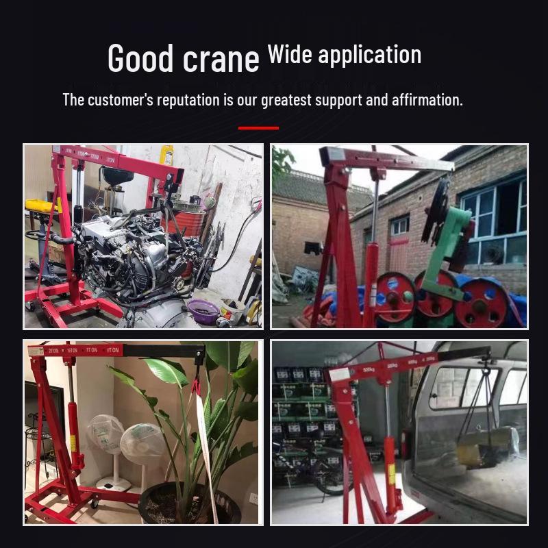 2-Ton Hydraulic Engine Hoist: Folding Mobile Crane for Auto Maintenance