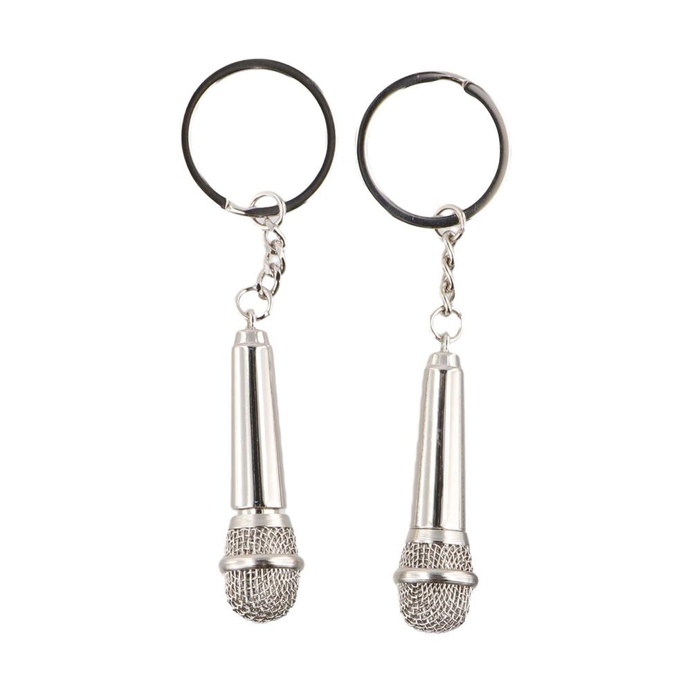 Fashion Car Key Holder Personalized Pendent Key Chain Microphone Key Ring Women Men
