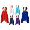 Kids Girls Color Block Asymmetrical Lyrical Contemporary Dance Dress Sleeveless Praise Dance Tunic