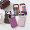 Клетчатый Фланелевый Ударопрочный Чехол для Телефона для iPhone 14/13/16 Pro Max и Apple 15/17 Pro Max (Осень зима)