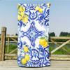 Summer Beach Towel Lemon Print Quick-Drying Bath Towel Outdoor Summer Swimming Bath Towel Sports Towel