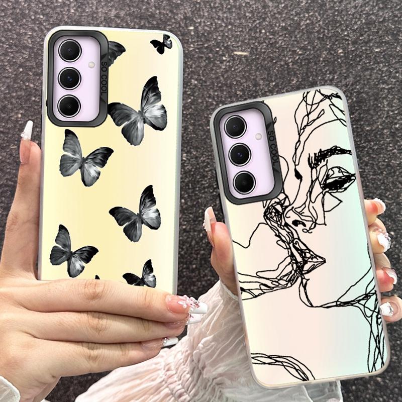 Чехол для телефона Samsung S24 Ultra S23 Plus S22 S21 S20 FE A55 A54 A53 A35 A34 A32 A25 A24 A15 A14 A13 5G противоударный бампер градиентный чехол Aurora