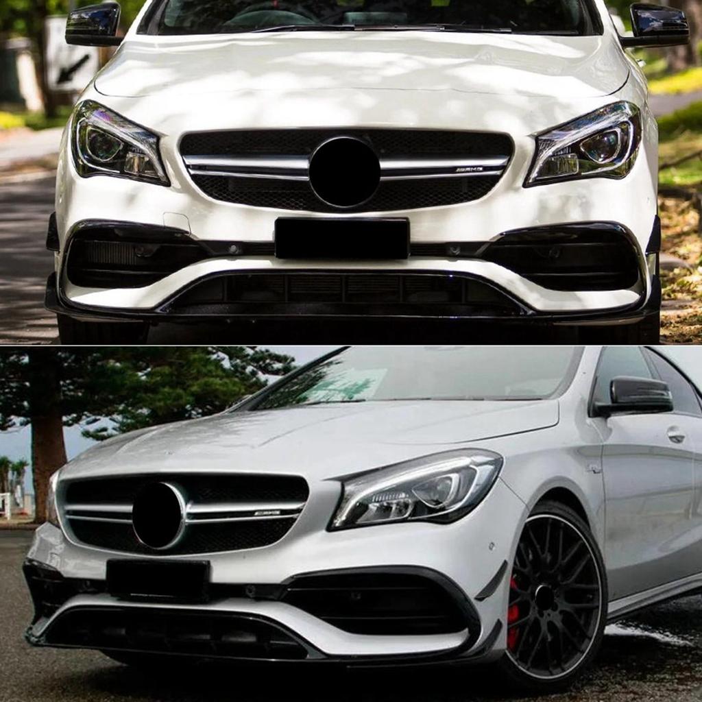 ABTU-Car Front Bumper Side Fog Light Splitter Spoiler For Mercedes BENZ CLA Class W117 C117 CLA45 CLA200 CLA220 AMG 2016-2018