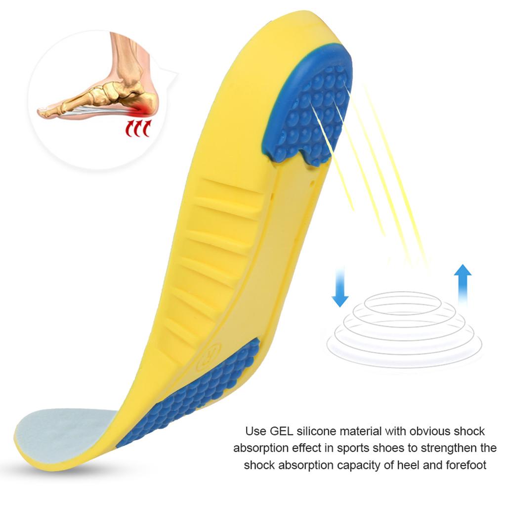 2Pair Massage Sports Insoles Damping Thicken Unisex Absorb Sweat Deodorize Breathable Comfort for Outdoor Summer