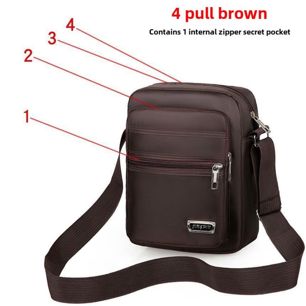 Мужской нейлоновый рюкзак Slant - многосекционная, портативная сумка через плечо с регулируемым плечевым ремнем и карманом на молнии, подходит для деловых поездок