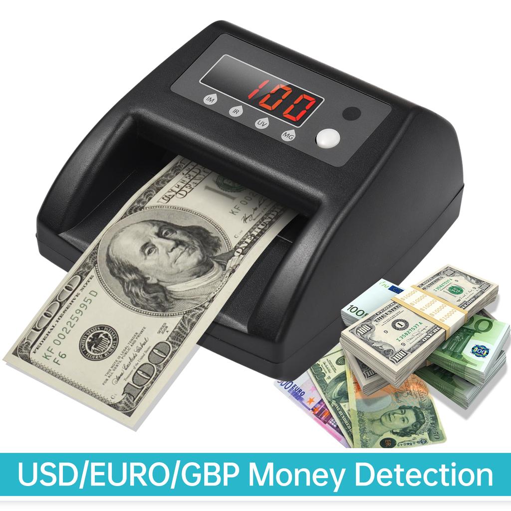   UV Counterfeit Bill Detector EUROCelsiusUSDCelsiusGBP Money Counter Automatic Money Detection By UV MG IR Image Paper Quality Size Thickness Suit