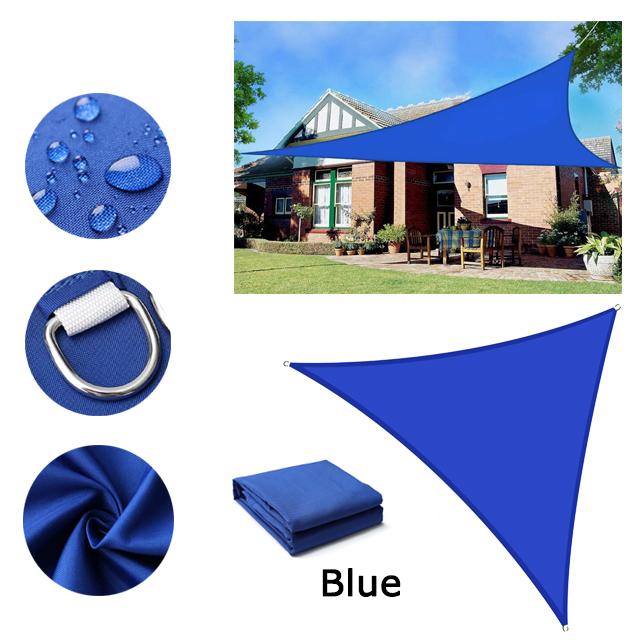 5x5x5/2x2x2M Waterproof Sun Shelter Triangle Sunshade Protection Outdoor Canopy Garden Patio Pool Shade Sail Awning Shade Cloth