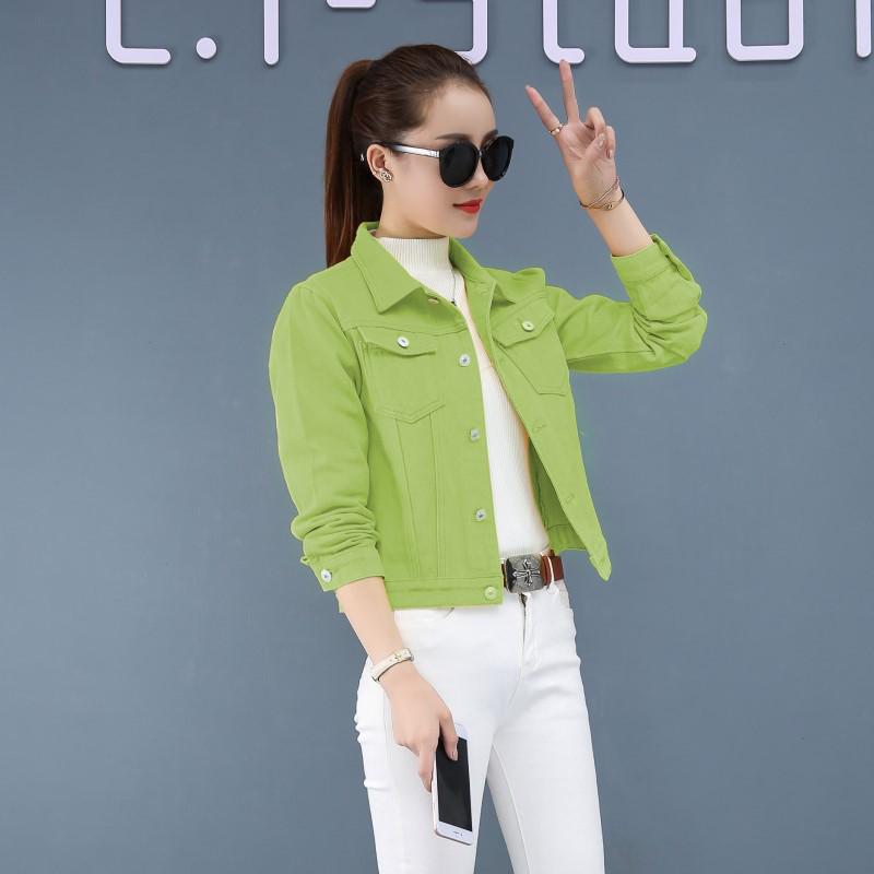 2025 Spring Trendy Colorful Denim Jacket for Women