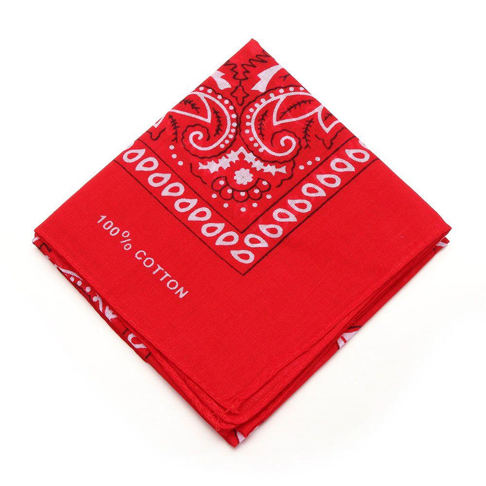 Headwear 100% Cotton Handkerchief Paisley Bandana Wristband Printed Square Scarves Hair Band