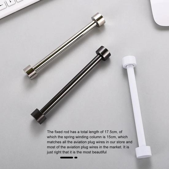 Keyboard Coiled Cable Winder Metal Bar Coil Decorative Rod Multifunctional Coiled USB Cable Weight Bar Gaming Keyboard Decoration Computer Accessories
