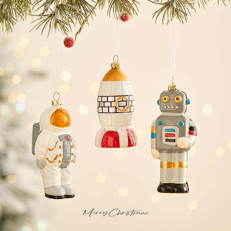 Christmas Ornaments Creative Christmas Tree Pendants Santa Gloves Dress Up Small Pendants Holiday Decoration Props