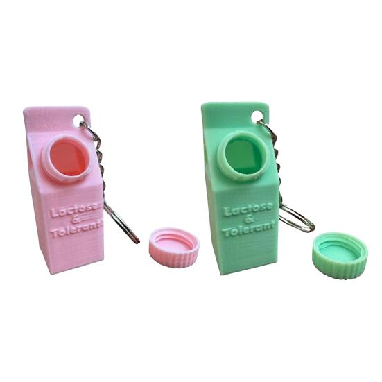 1/2 шт., держатель для таблеток, переносящих лактозу и таблетки, брелок, компактная коробка, дизайн коробки для молока, брелок, рюкзаки, кошельки, аксессуары