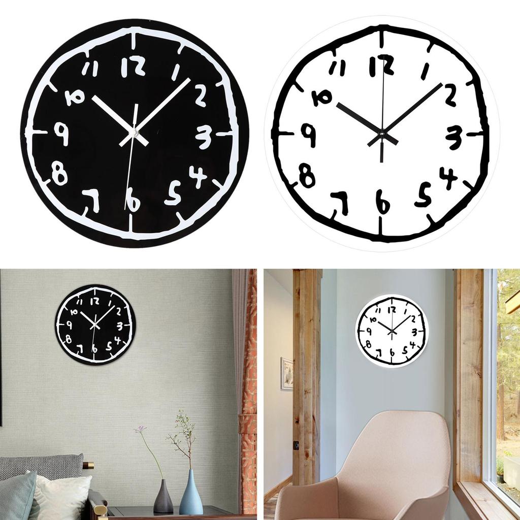 Wall Clock Ornament Unique Fashion Creative Mute Art Clock Decorative Clock for Kitchen Study Room Living Room Home
