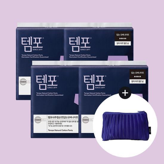 Tempo Wearing Overnight 5P * 4 шт. в упаковке, специальное предложение (+ Плиссированная сумка бесплатно)