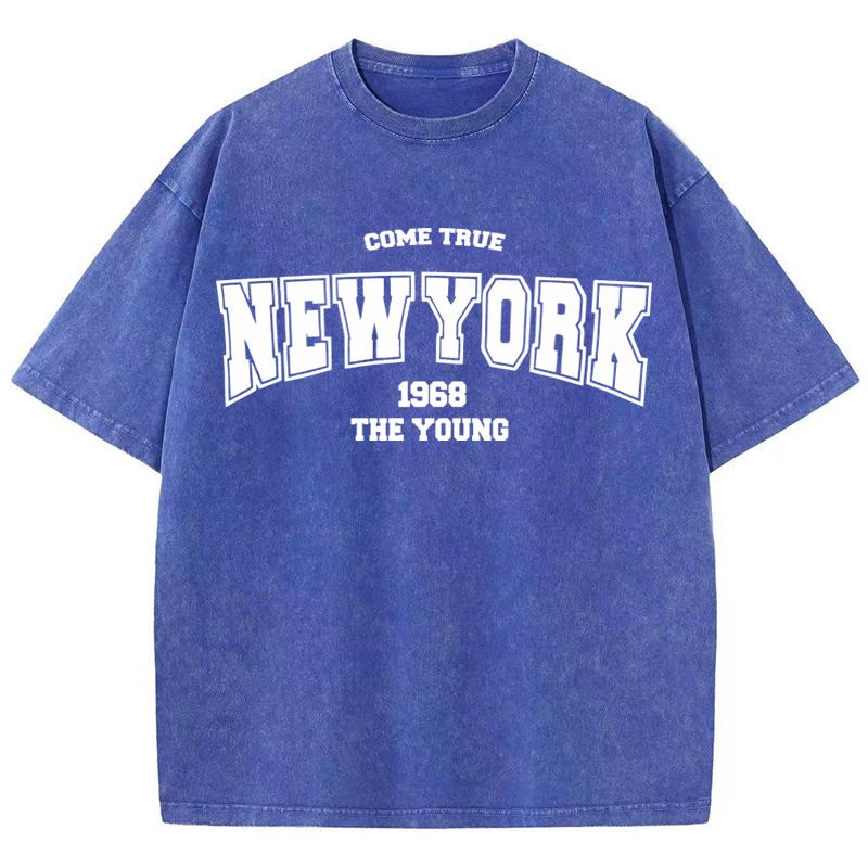 Женские хлопковые футболки с потертостями All-Math, свободные, с коротким рукавом, с простым буквенным принтом, летняя уличная женская одежда