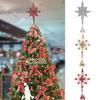 Christmas Tree Top Rustproof Design Star Sparkling Bright Color Hollow-out 3D Christmas Tree Top Ornament