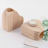 Wooden Love Heart Candle Holder Farmhouse Rustic Heart Shape Candle Stand Candlestick Table Centerpiece Home Office Desktop Decoration