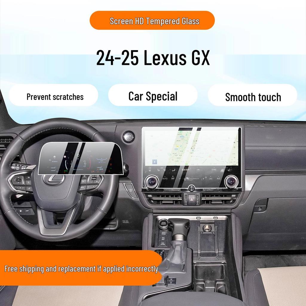 Закаленное стекло для экрана навигации и селектора передач Lexus GX550h 24/25