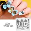 Путешествие 001 Туризм Знаменитое здание Транспорт DIY Цветы Шаблон Красота Инструменты Дизайн ногтей Штамп пластина