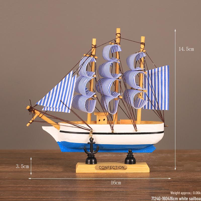 Орнамент Парусная лодка - Модель для украшения дома или офиса