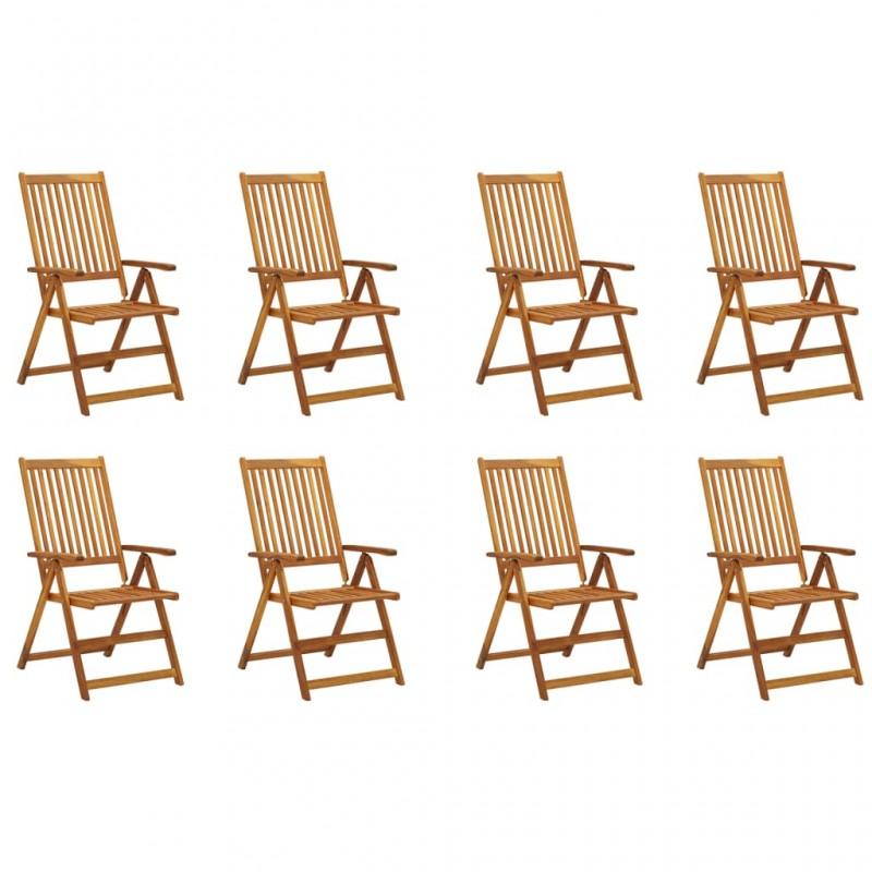 Day and Night - Day and Night Folding Garden Chairs 8 Units Solid Acacia Wood