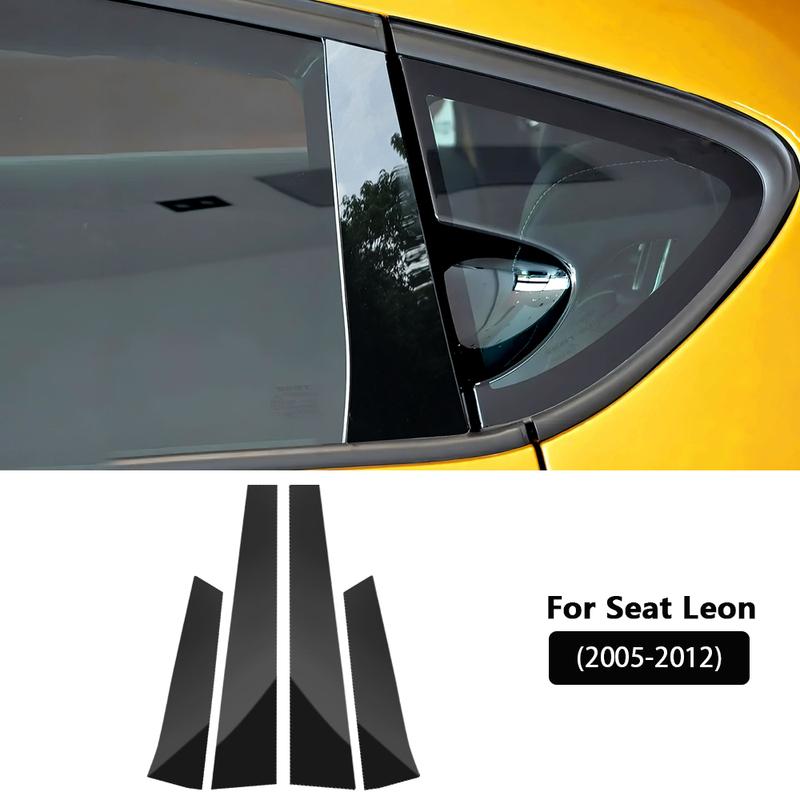 Для SEAT Leon MK2 2005-2012 SEAT Altea Автомобильные Накладки на Стойки Кузова B C Pillar, Накладки на Дверные Стойки, Глянцевые Черные Наклейки из Поликарбоната, Аксессуары