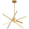Минималистичный золотой светодиодный линейный подвесной светильник 70 Вт