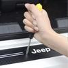 For Jeep 4pcs Car Door Sill Stickers Carbon Fiber Cover Auto Accessories For Jeep Renegade Wrangler jk Compass Grand Cherokee