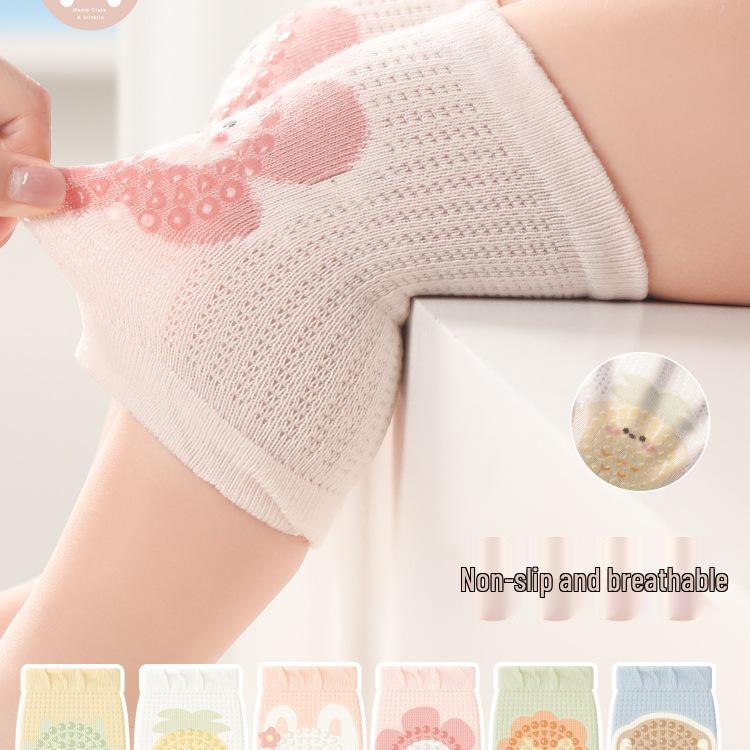 Non-Slip Baby Knee Pads for Crawling & Walking - Summer Thin Style, Anti-Fall Leg Warmers, Comfortable Elbow Pads