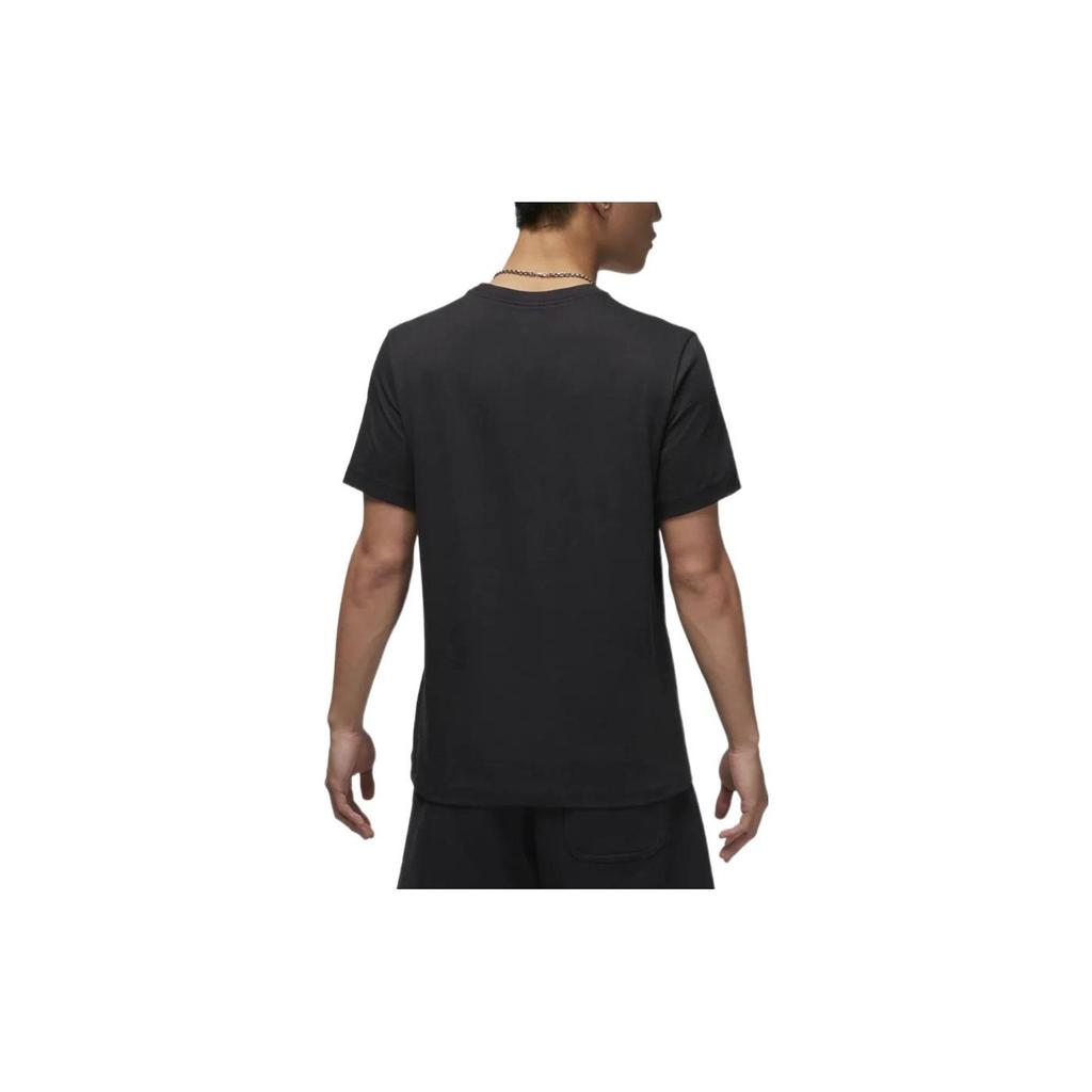 Jordan Футболка с круглым вырезом и коротким рукавом с принтом алфавита, мужские топы, черные DM1441-010