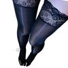 M68A Кружевные чулки выше колена из нейлона с силиконовой резинкой, мерцающие глянцевые прозрачные чулки до бедра, длинные носки для женщин