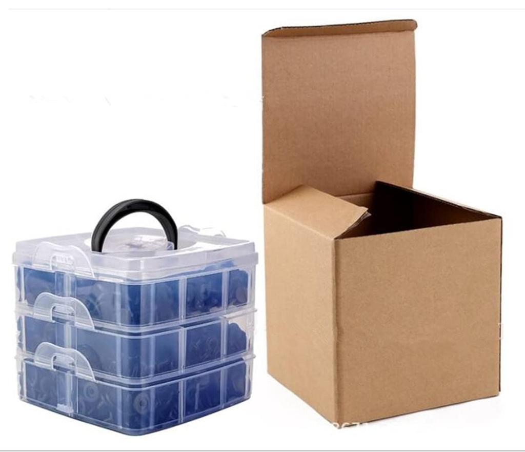 Autoam B10 Bumper Clips, Trim Clips, 620 pcs, 16 Types, Universal Automotive Fenders, Plastic