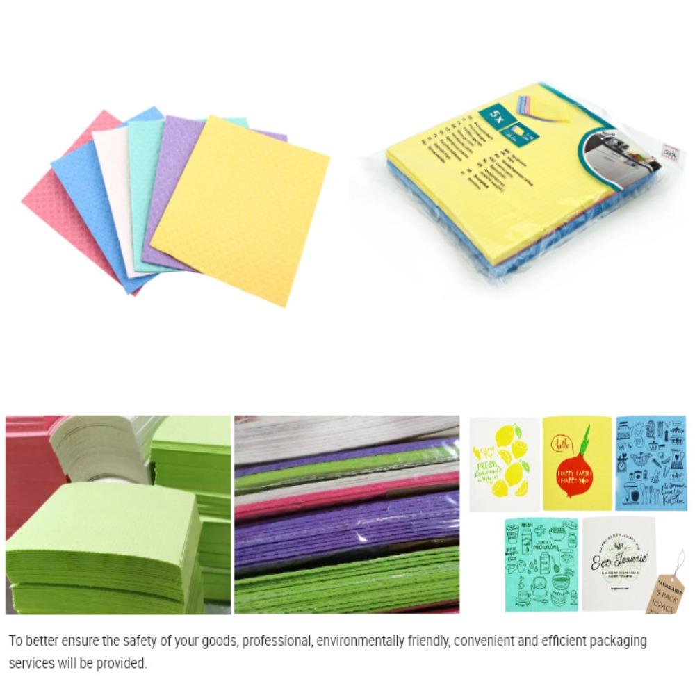 10 шт. красочные шведские полотенца для мытья посуды многоразовые тряпки для уборки гибкость целлюлозная губка ткань для кухни