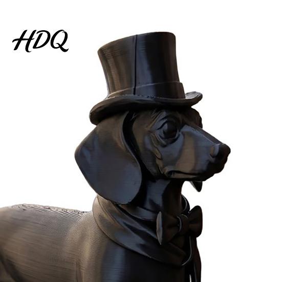 Декор Собака-Джентльмен 3D-печатная фигурка таксы Элегантная скульптура Настольное украшение Животное