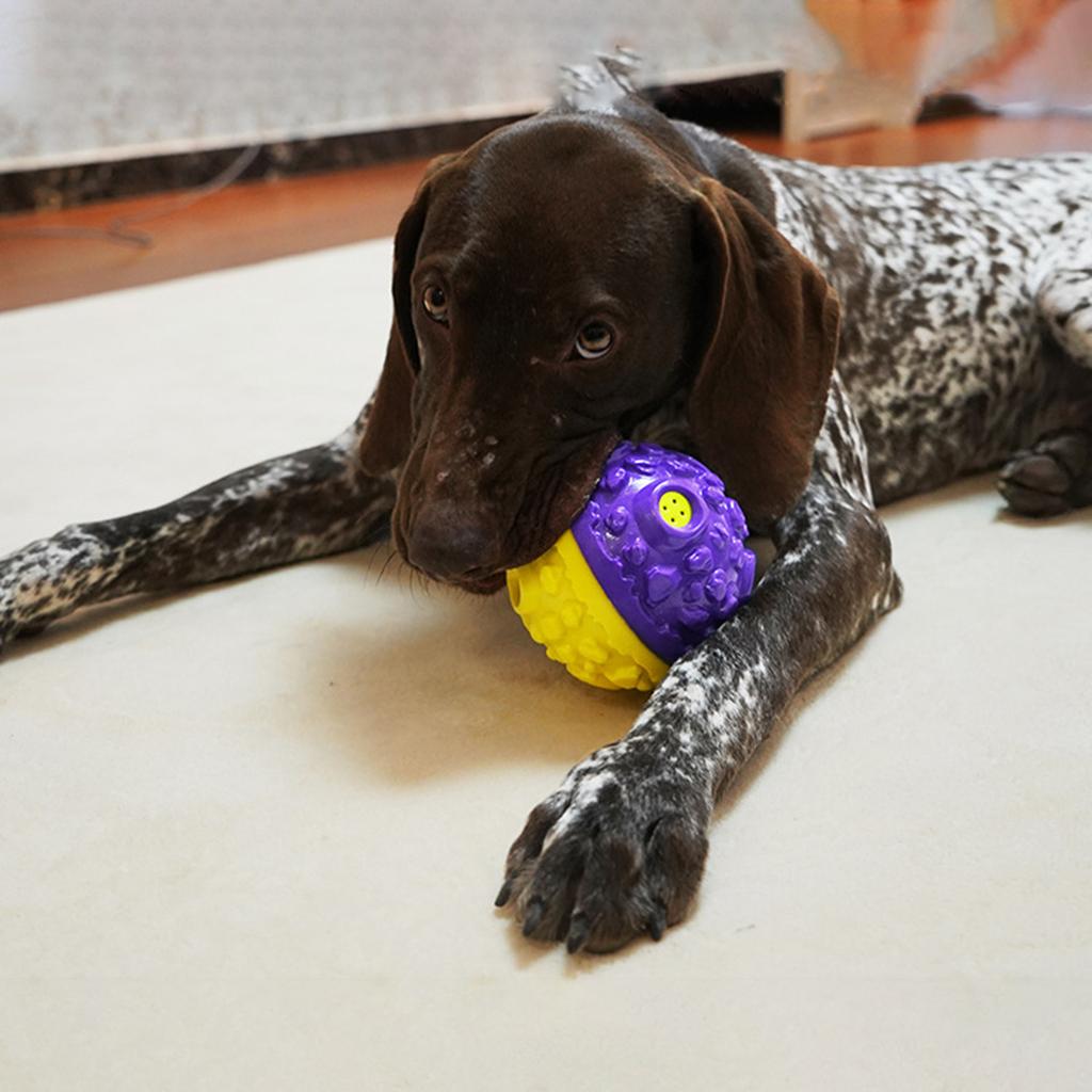 Мяч для собак для агрессивных любителей жевать - интерактивные игрушки для собак с забавным пищащим звуком, чтобы занять их, для мелких, средних и крупных пород, резиновые игрушки для жевания домашних животных