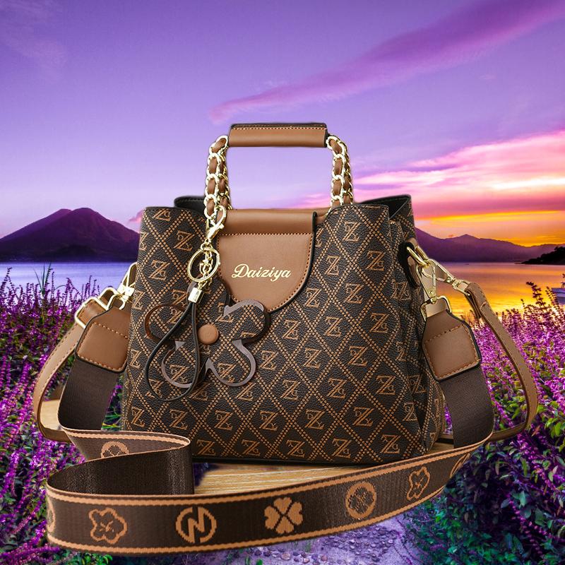 Fashionable Printed Women Handbag Classic Retro Crossbody Bag Large Capacity Casual Shoulder Bag Luxury Brand Designer Tote Bag