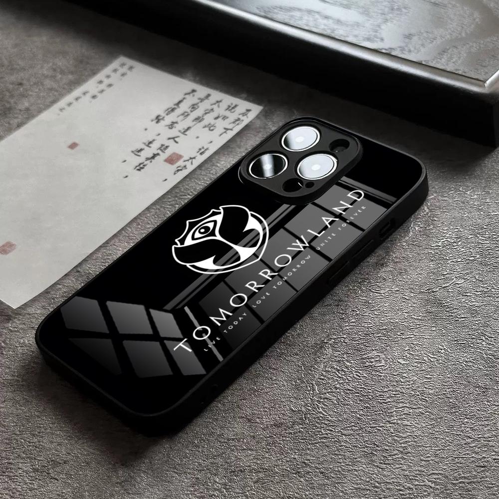 Чехол для телефона T-TomorrowlandS для IPhone 17 Pro Max 15 14 Pro 12 11 13 Mini X XR XS 16 Plus SE Стеклянная крышка