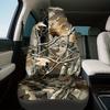 2pcs, Hunting Camouflage Print Car Seat Cover Set, Suitable For Most Cars, Fashionable Unique Decorative Front Set Of Car Seat