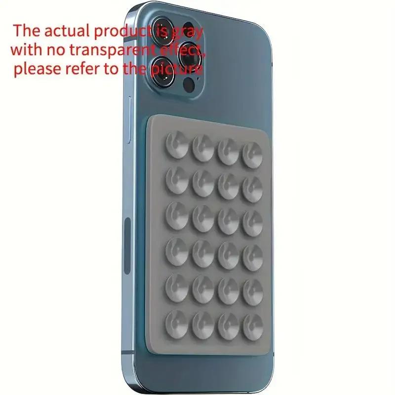 Силиконовый держатель для телефона на присоске, многофункциональный настенный держатель с присоской, квадратный противоскользящий односторонний чехол, крепление на заднюю панель, наклейка