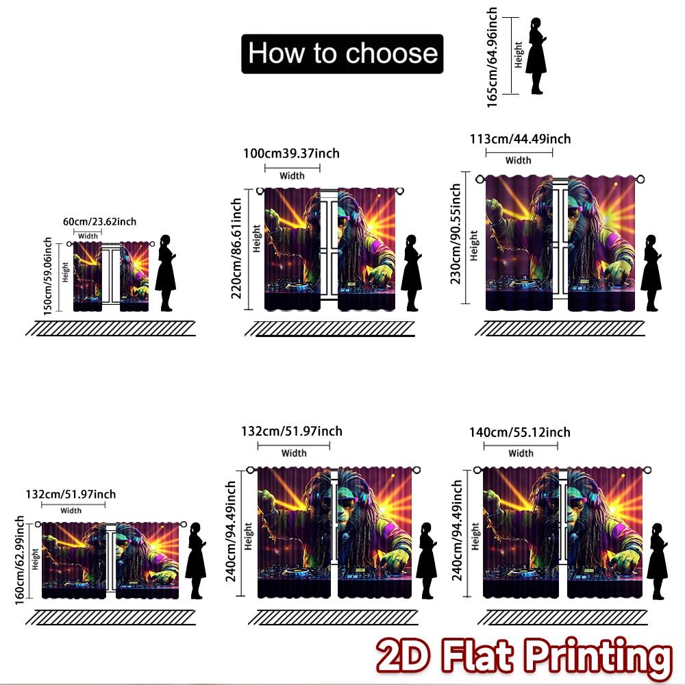 1 шт. 2D плоский фон для фотосъемки, фон для вечеринки, DJ Лев Py, 100% полиэстер, праздничный декор стены, использовать для праздничных портретов и вечеринки