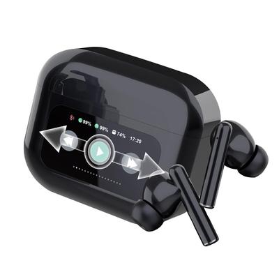 Полностью беспроводные наушники Bluetooth с сенсорным ЖК-дисплеем, высоким уровнем шумоподавления, разделением левого и правого каналов, сенсорным управлением, удобным автоматическим управлением, совместимым с iOS на японском языке