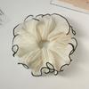 1pc Fashion Korean Retro Folded Chiffon Oversize Scrunchies Women Sweet Temperament Trendy Exaggerated Hair Band Hair Decoration