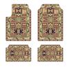 Bohemian Car Floor Mats 4 Pieces Set Dirt Resistant Wear Resistant Backing Universal Fit For Cars SUVs Trucks Auto Accessories